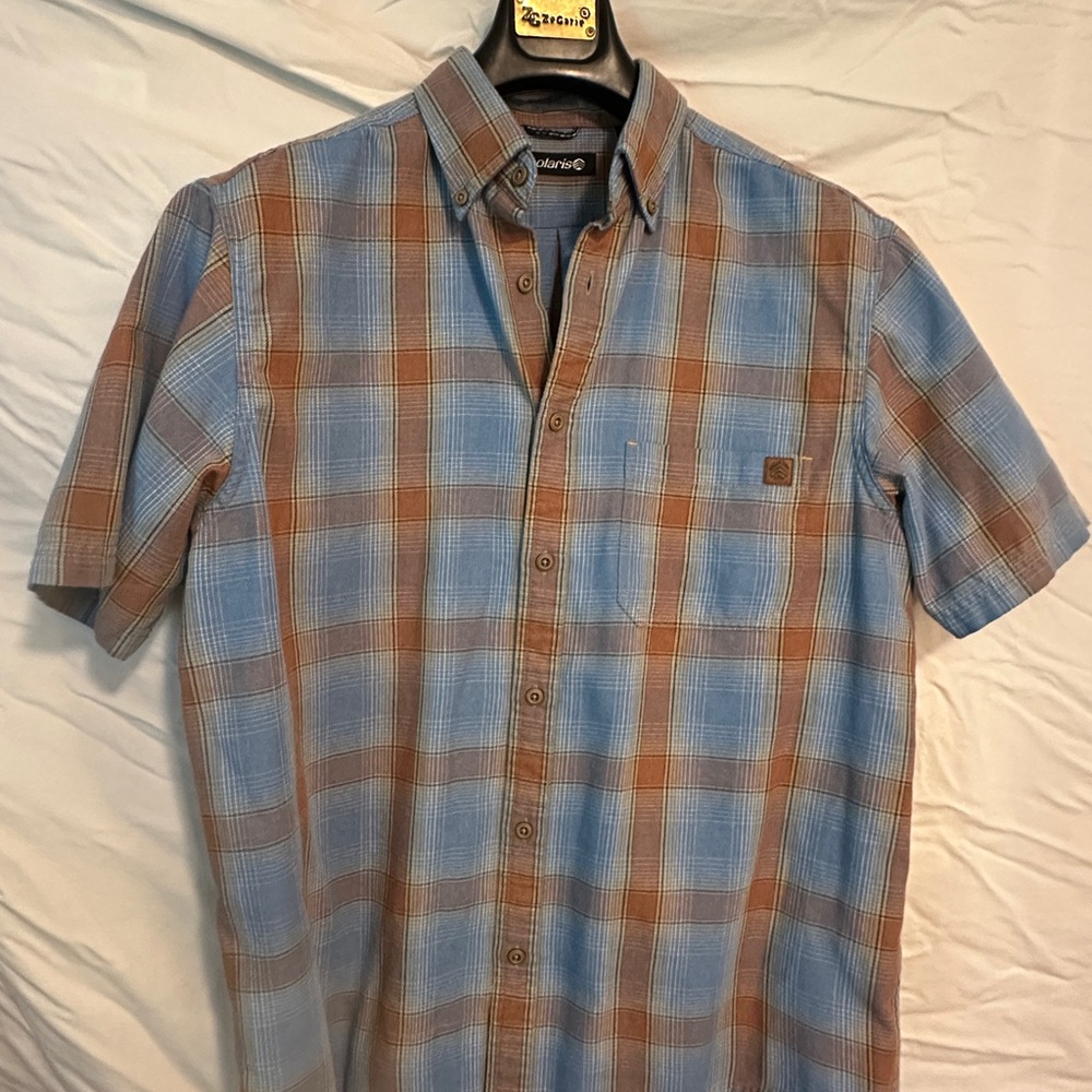 Solaris Casual Blue and Brown Checkered Shirt